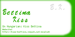 bettina kiss business card